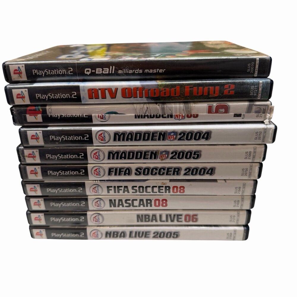 PS2 Games Lot Of 10 Playstation 2 Sports Games NBA FIFA Madden Untested Read